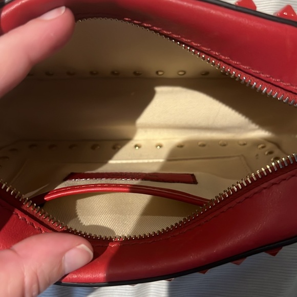 Genuine Valentino red on red Rockstud camera bag - Picture 2 of 8